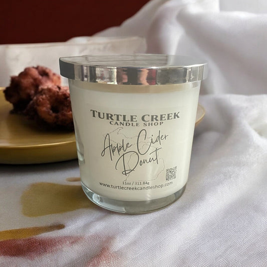 Apple Cider Donut 11oz Jar Candle - Turtle Creek Candle Shop