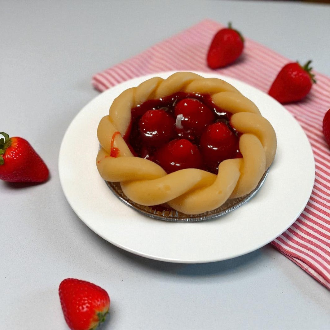 3" Strawberry Pie Candle