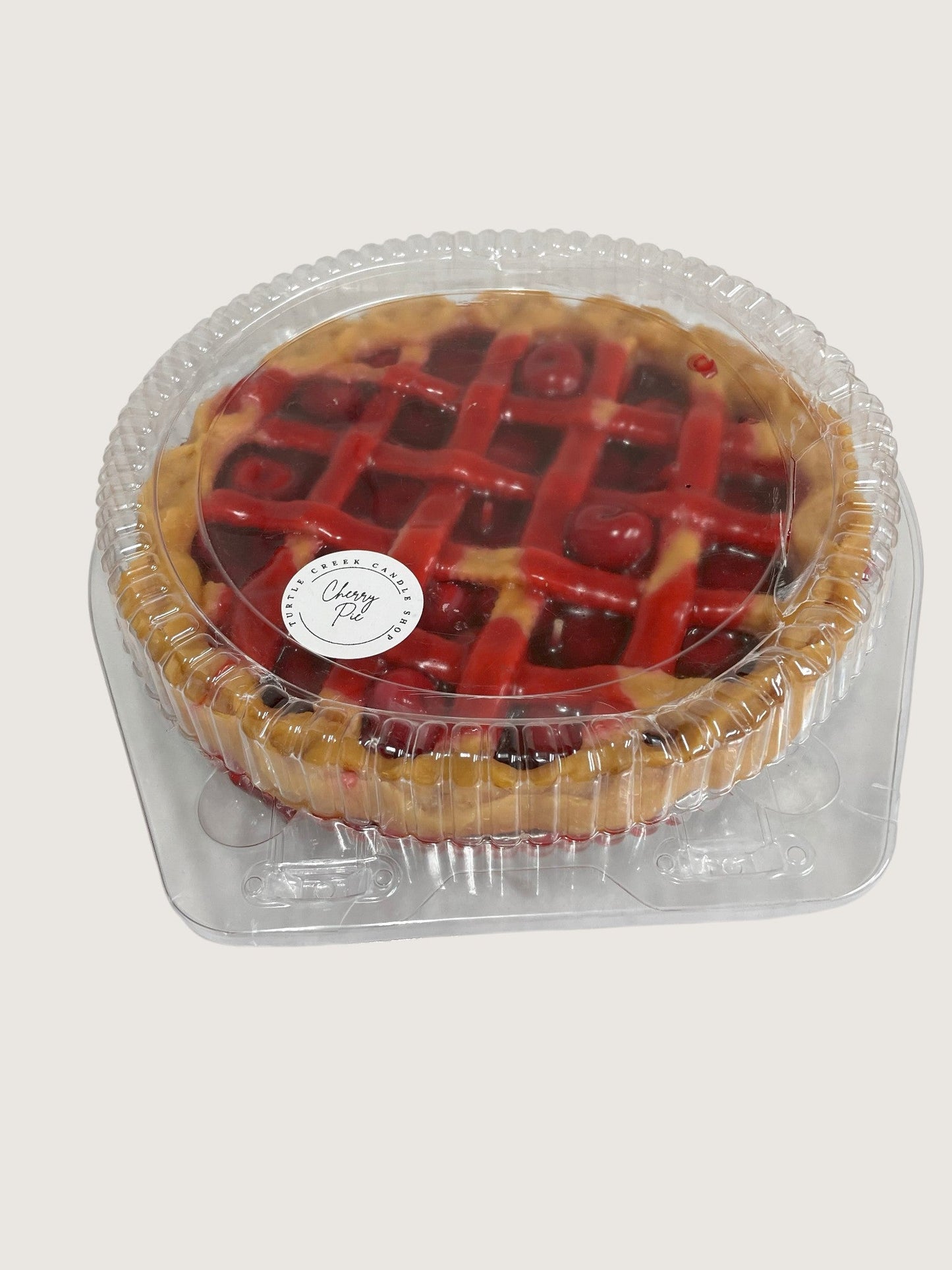 9" Traverse City Cherry Pie Candle Lattice Crust - Turtle Creek Candle Shop