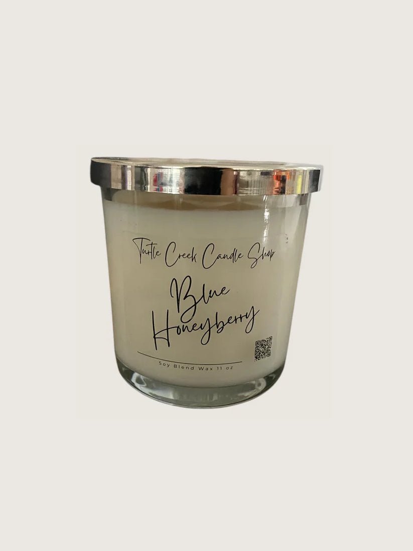 Blue Honeyberry 11oz Jar Candle - Turtle Creek Candle Shop