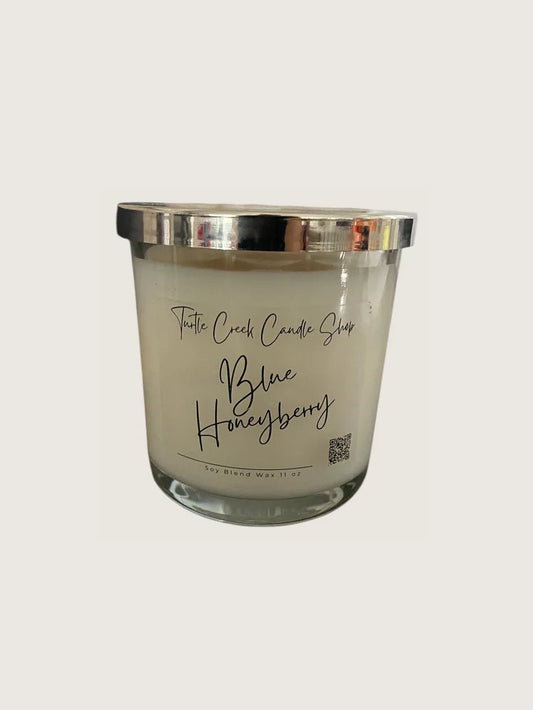 Blue Honeyberry 11oz Jar Candle - Turtle Creek Candle Shop