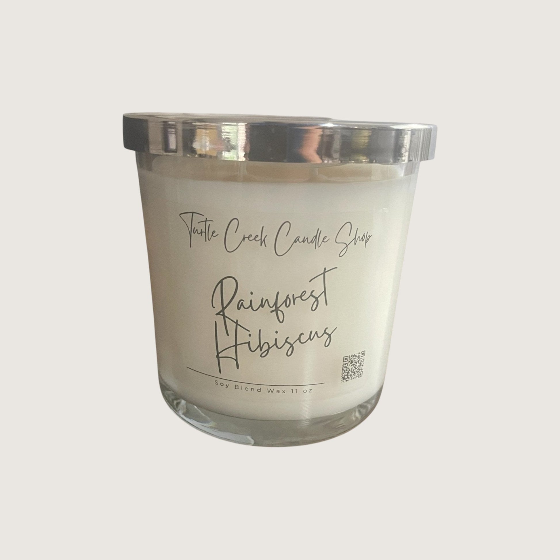 Rain Forest Hibiscus 11oz Jar Candle - Turtle Creek Candle Shop